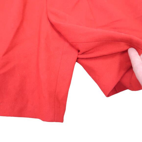 Vintage 80s Savannah red wool high rise mid length trouser shorts 8 - Picture 4 of 5